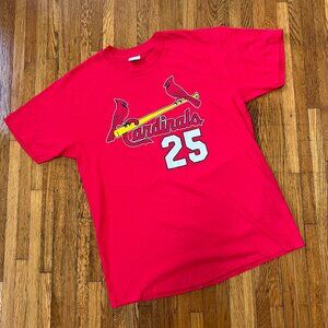Vintage 90s St. Louis Cardinals Mark McGwire Majestic Red Jersey T-Shirt - XL